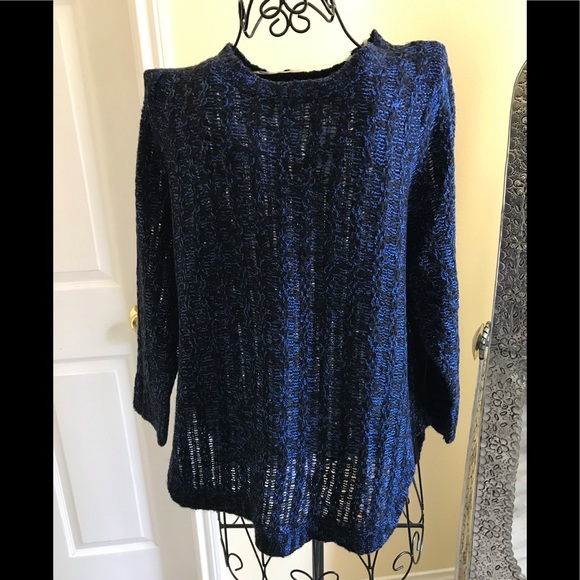 Notations Sweaters - HOST PICK Notations Blue Long Sleeve Sweater NWT “Wendell” Size PL Warm